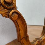 Vintage Hollywood Regency Goudkleurige Barok Rococo Spiegel Kuifspiegel 6 thumbnail 8