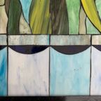Glas In Lood Art Nouveau Stijl Bloemen In Park thumbnail 6