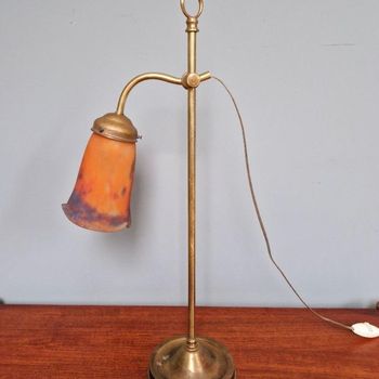 Art Deco Bureaulamp, Gesigneerd Frères Muller, Jaren 20