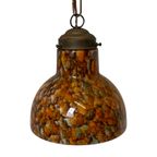 Art Deco - Hanging Pedant Light - Ceiling Fixture - Oval Shaped - Suspended By Chain, thumbnail 5