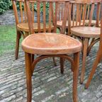 6 + 1 Baumann Bistrostoelen Keukenstoeln Café Stoelen Frans thumbnail 17