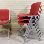 Set Van 4 Vintage Stoelen Giancarlo Piretti Stijl thumbnail 2