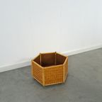 Rotan Bamboe Plantenbak Op Wielen, Bloempot thumbnail 8
