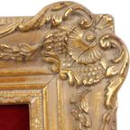 Vintage Vergulde Lijst Barok Stijl Rood Fluweel Klassiek 76x56cm thumbnail 10
