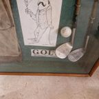 Vintage Vitrinekast Kijkkast Golf Golftas Sticks Vitrine thumbnail 6
