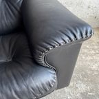 De Sede Ds-101 Black Leather Lounge Chair thumbnail 4