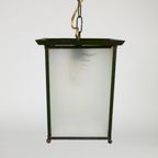 Amsterdamse School - Lantaarnlamp - Hanglamp - Koper - Glas - 1E Kwart 20E Eeuw thumbnail 2