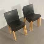 24 X Sintesi Stapelbare Kunstof Met Houten Poten Stoelen Italiaans Design thumbnail 3