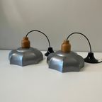Vintage, Stoere Metalen Hanglampen (2) - Industrieel thumbnail 3
