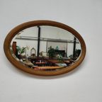 Vintage Goudkleurige Hollywood Regency Barok Rococo Spiegel Schouwspiegel Ovaal. thumbnail 2