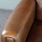 Set Van Een Schapenleren Design Bank En Fauteuil In Correcte Staat thumbnail 14