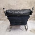70's Vintage Fauteuil Leren Lounge Buizenframe Stoel thumbnail 7