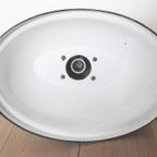 Vintage Zwart Emaille Frans Industriële Lamp thumbnail 10
