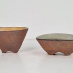 Set 2 Japandi Art Bowls Earthware Kom 2003 Design Handmade thumbnail 6