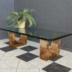 Glass Coffee Table In The Style Of Marie-claude De Fouguieres 1970s thumbnail 3
