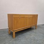 Retro Dressoir Licht Beuken Vintage Stijl Wandkast thumbnail 2