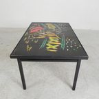 Vintage Tegeltafel Met Afbeelding Van Stierengevecht, Jaren 50 thumbnail 7