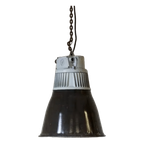 Zwart Emaille Fabriekslamp thumbnail 2