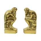 Italiaanse Messing Boekensteunen De Denker Rodin Regina 18cm thumbnail 9
