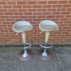 2 Vintage Barkrukken In Hoogte Verstelbaar Space Age thumbnail 3