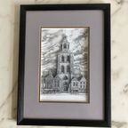 Kerktoren In Nederland, “3D Werk” In Baklijst. thumbnail 4