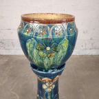 Grote Bloempot Op Staander In Vlaams Aardewerk thumbnail 3