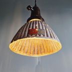 Lot De 3 Suspensions "Gal" En Verre Mercurisé, Années 1930 thumbnail 8