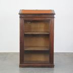 Prachtige Antieke Presenteer Kast/ Katheder/ Vitrine Kast Gemaakt Van Eikenhout Met Glazen Deur thumbnail 7