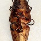 Set Antiek West Afrika Etnische Altaar Maskers thumbnail 8