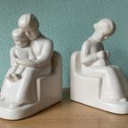 Dutch Schoonhoven Ceramic Bookends By Fancoise Carbius For Nbc thumbnail 8