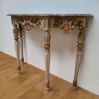 Barok Rococo Wandconsole Sidetable Met Marmer Blad En Spiegel 04 thumbnail 2