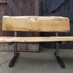 Prachtige Boomstam Tuinbank 220 Cm thumbnail 14