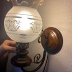 Vintage Wandlamp Met (Melk)Glazen Kap thumbnail 6