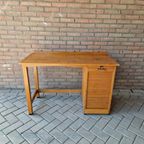 Antiek Artdeco Bureau Beuken Bureau Vintage thumbnail 4