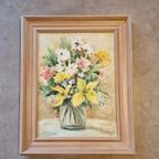Vintage Schilderij Olieverf Op Doek thumbnail 2