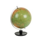 Vintage Wereldbol Eiken Basis Staatkundige Globe Hermann Haack Jaren 70 thumbnail 8