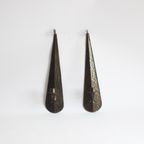 Arts And Crafts Hammered Metal Candle Sticks, The Netherlands 1910S thumbnail 6