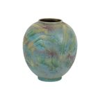 Abstracte Ruscha Art 863 Bolle Blauwe Vaas Zeldzaam West Germany Keramiek thumbnail 5