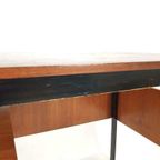 Vintage Teak Houten Bureau | Bureautje 2 Lades thumbnail 7