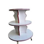 Vintage Ronde Etagere / Winkelrek / Vitrine thumbnail 3