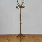 Messing Rococo Staande Kapstok Hollywood Regency Hall Tree 6 thumbnail 7