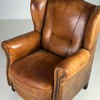 Wingback Fauteuil Schapenleer Klassiek thumbnail 15