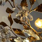2 Beschikbaar ! 2 Italiaanse Bloemen Plafonieres Echte Vintage Toppers ! Kristal thumbnail 11