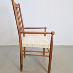 Vintage Postmodern Stoel Keper Banden Hout Italy Design ‘80 thumbnail 4