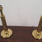 2x Regency Messing Tafellamp Baulmann Leuchten, Duitsland Jaren 80 thumbnail 11