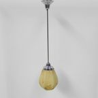 Art Deco Hanglamp Met Gemarmerde 6 Hoekige Kap thumbnail 4