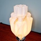 Art Deco Tafellamp, Type Wolkenkrabber, Opaline, 1930 thumbnail 5