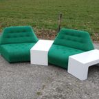 Jaren '70 Fauteuils Groen Met Tafeltjes thumbnail 11