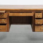 Antiek Art Deco Bureau Uit Begin 20e Eeuw Gemaakt Van Eikenhout In Amsterdamse School Stijl thumbnail 2
