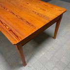 Antieke Pitch Pine Stoffen Tafel Met Twee Laden thumbnail 26